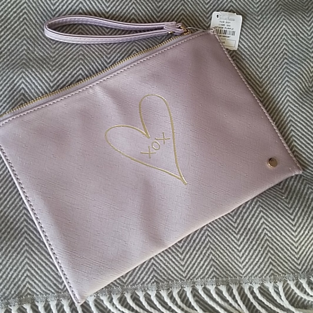 Lavender+Gold XOX Large Clutch/Wristlet